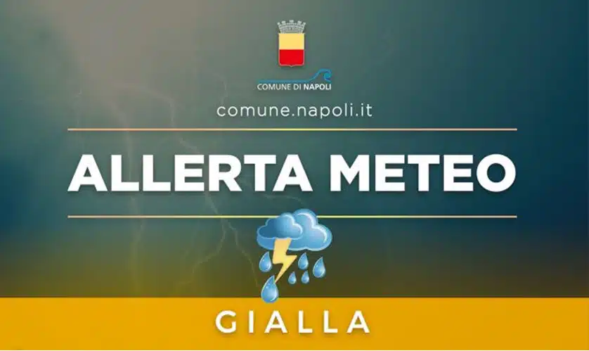 allerta meteo gialla comune di napoli oggi domani