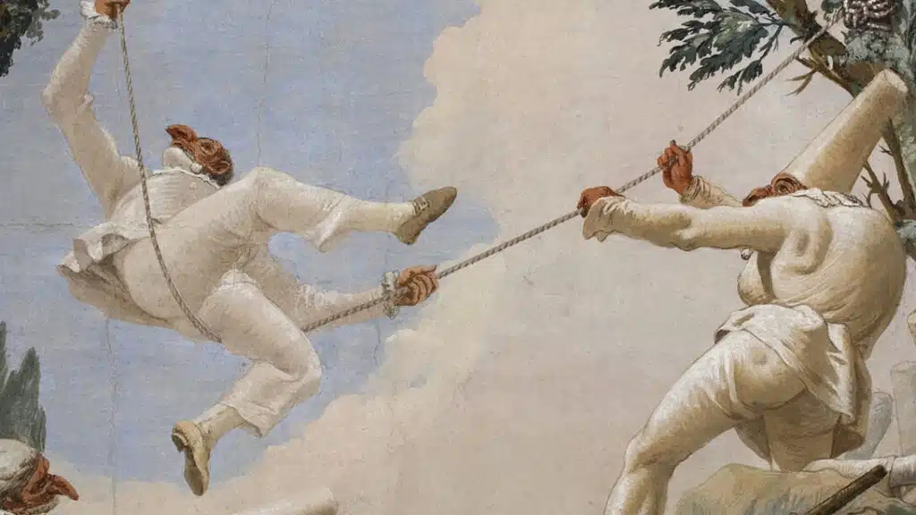 Giandomenico Tiepolo Altalena con Pulcinella Venezia Ca Rezzonico
