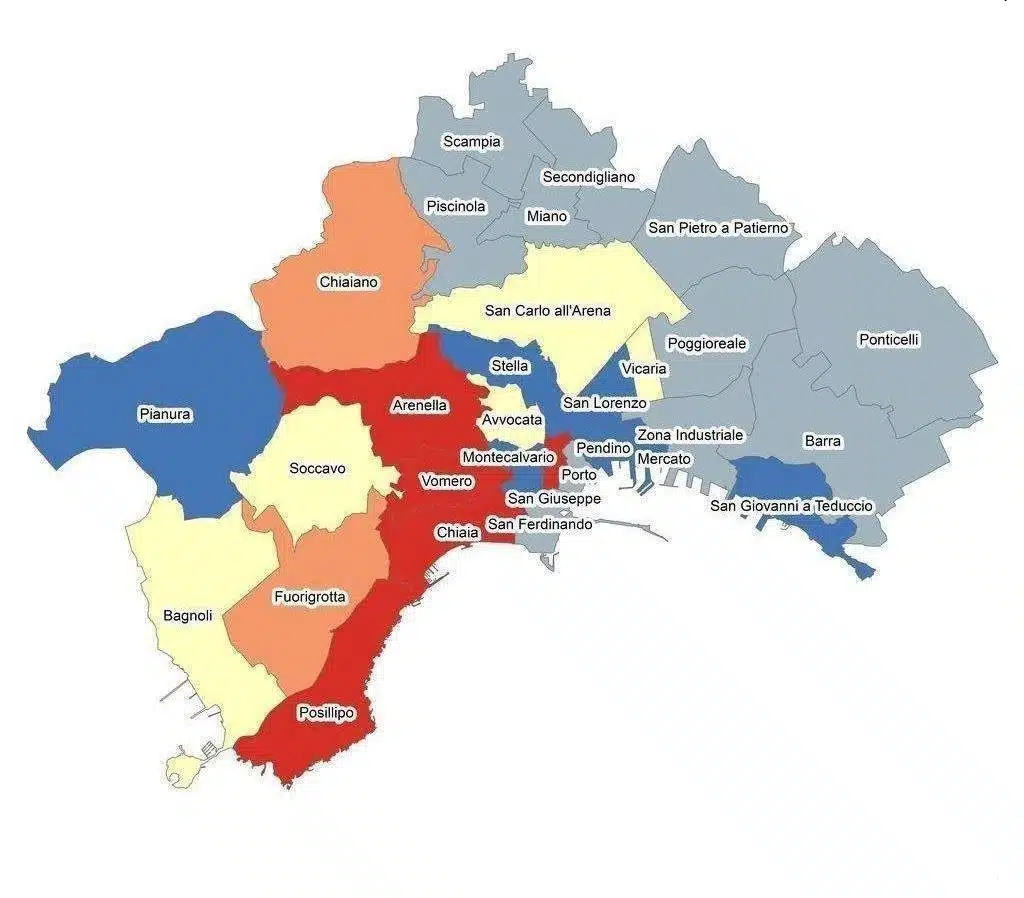 quartieri di napoli mappa