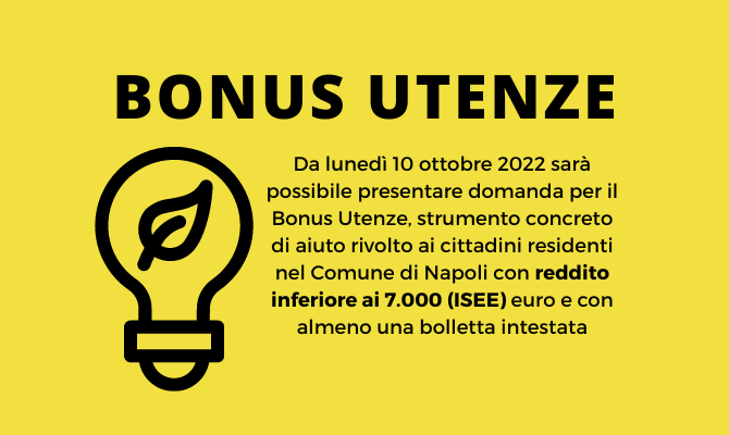 bonus utenze domestiche comune di napoli