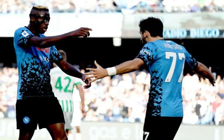 napoli sassuolo 4-0 tripletta di osimhen