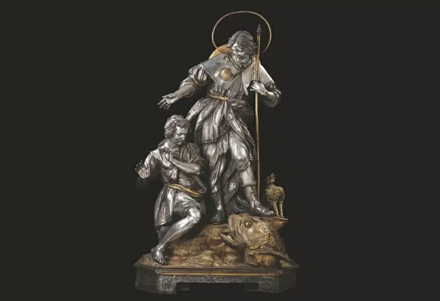 statua di san raffaele va a vasa o pesce e san rafele napoli