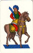 Cavaliere di spade delle carte napoletane