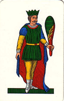 Carta napoletana re di bastoni