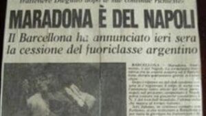 titolo giornale maradona del napoli