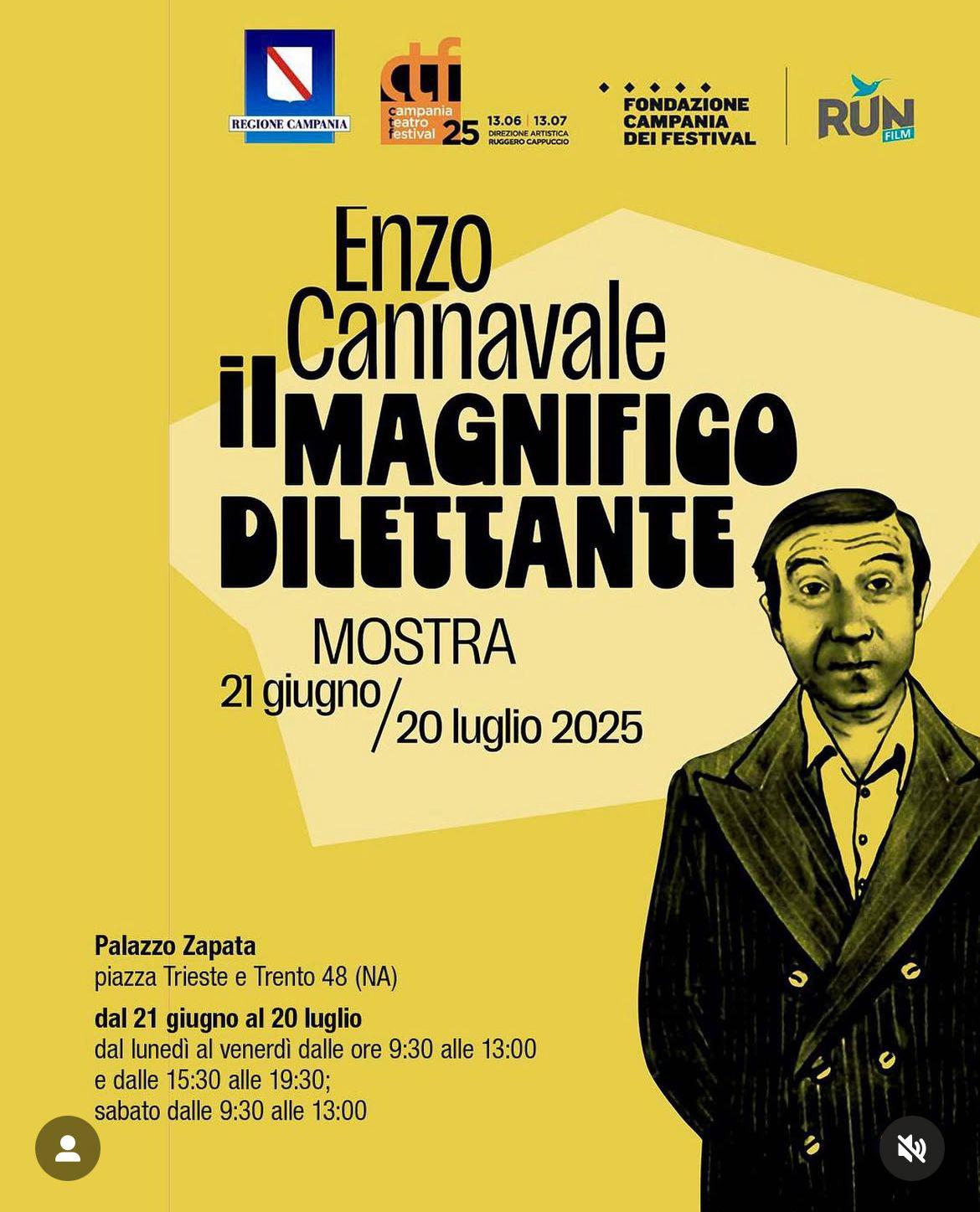 Mostra Enzo Cannavale a Napoli, giugno-luglio 2025