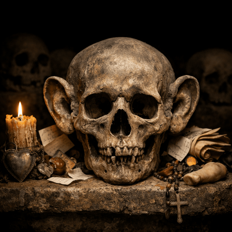 teschio con le orecchie napoli