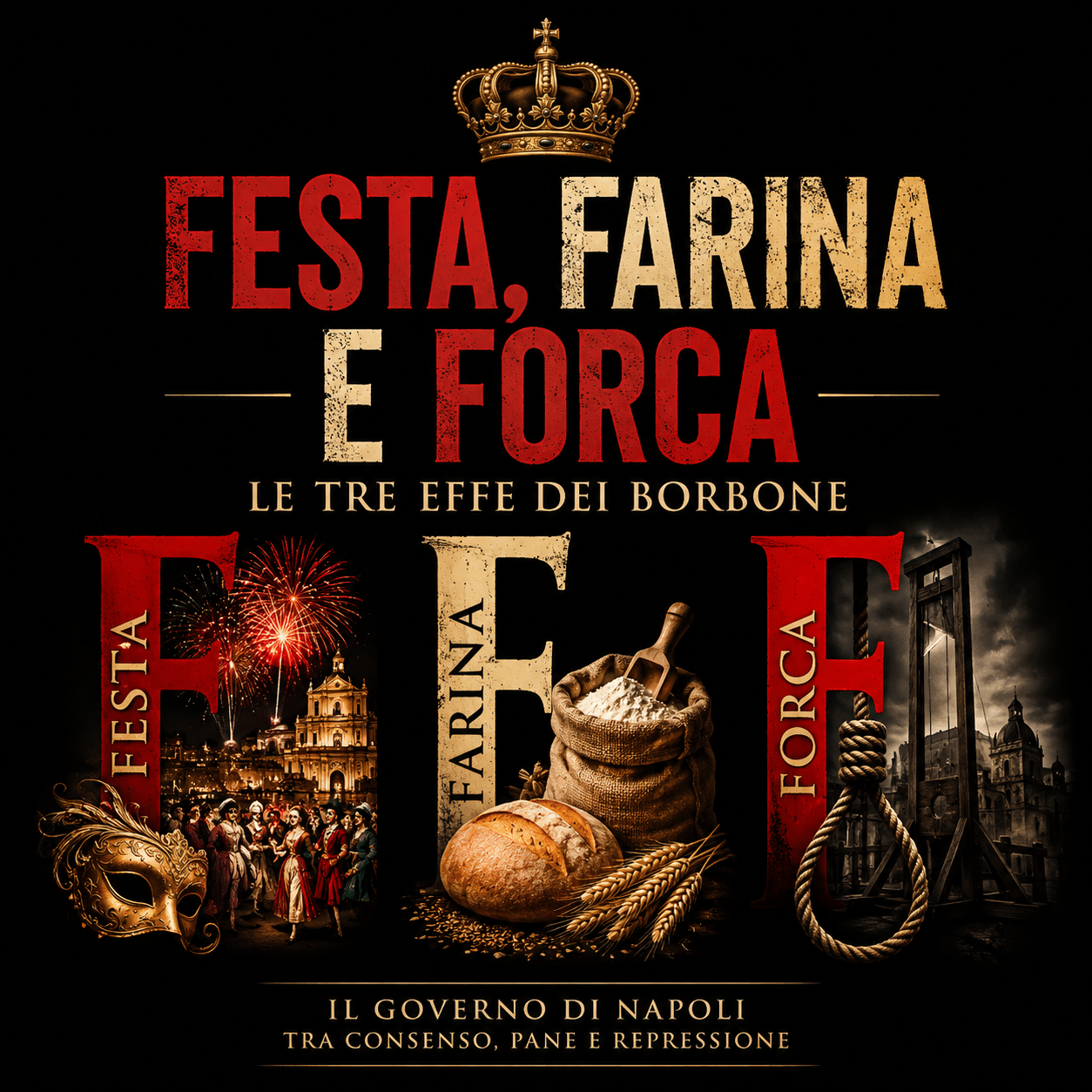 Manifesto Festa, Farina e Forca dei Borbone