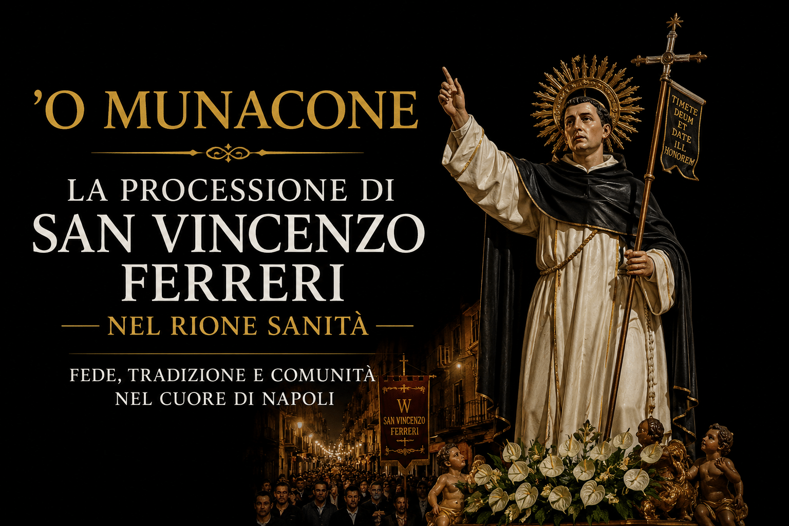 Statua di San Vincenzo Ferreri in processione
