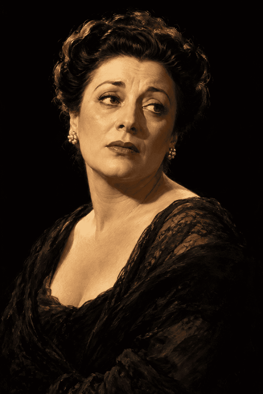 titina de filippo ritratto a colori dell'attrice napoletana